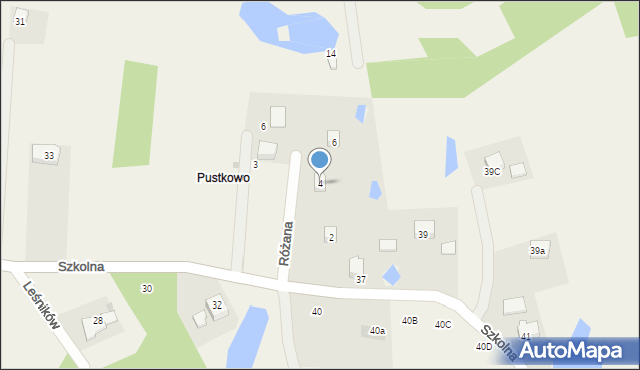 Pomlewo, Różana, 4, mapa Pomlewo