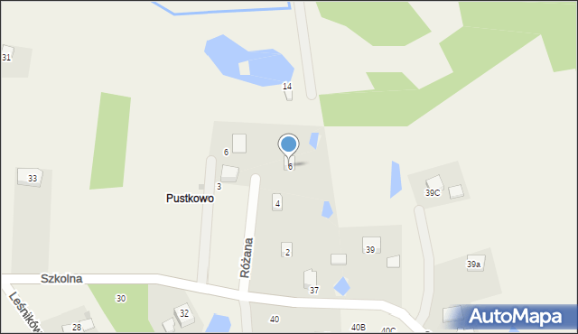 Pomlewo, Różana, 6, mapa Pomlewo