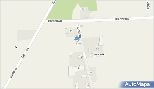 Pomocnia, Rodzinna, 21, mapa Pomocnia