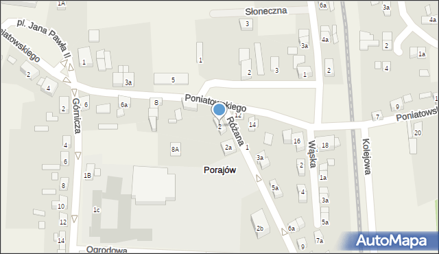 Porajów, Różana, 2, mapa Porajów