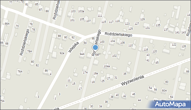 Poręba, Roździeńskiego Walentego, 100A, mapa Poręba