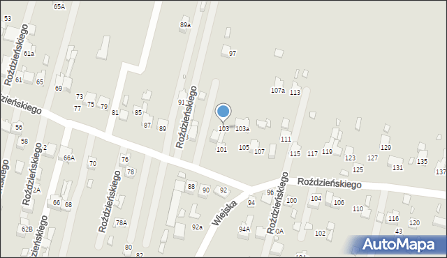 Poręba, Roździeńskiego Walentego, 103, mapa Poręba