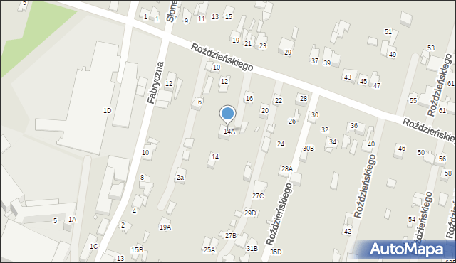 Poręba, Roździeńskiego Walentego, 14A, mapa Poręba