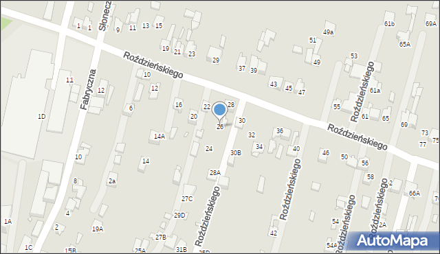 Poręba, Roździeńskiego Walentego, 26, mapa Poręba