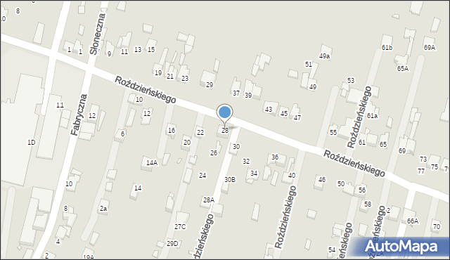 Poręba, Roździeńskiego Walentego, 28, mapa Poręba