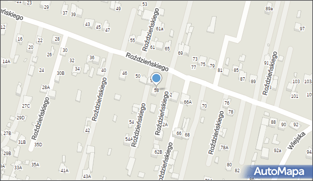 Poręba, Roździeńskiego Walentego, 58, mapa Poręba