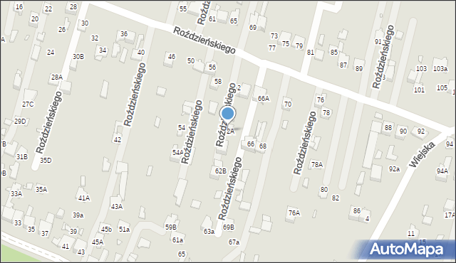 Poręba, Roździeńskiego Walentego, 62A, mapa Poręba