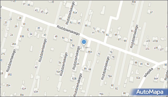 Poręba, Roździeńskiego Walentego, 64, mapa Poręba