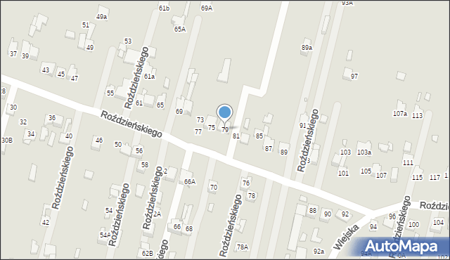 Poręba, Roździeńskiego Walentego, 79, mapa Poręba
