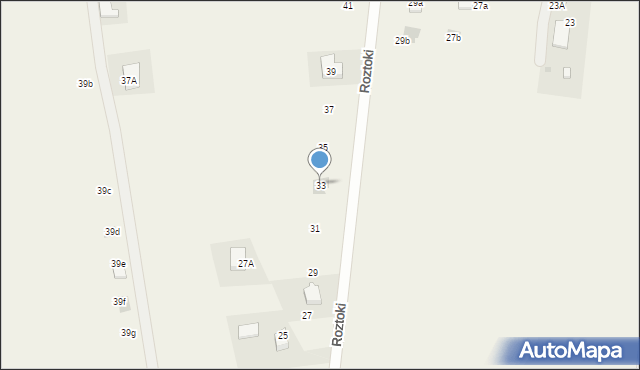 Poręba Wielka, Roztoki, 33, mapa Poręba Wielka