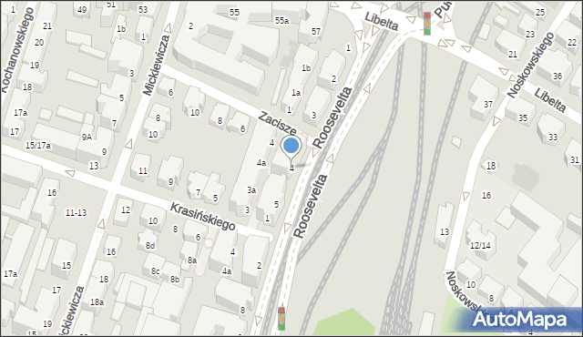Poznań, Roosevelta Franklina Delano, 4, mapa Poznania