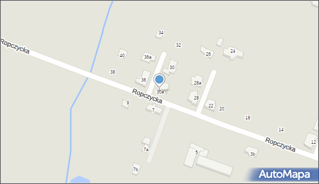 Poznań, Ropczycka, 30a, mapa Poznania