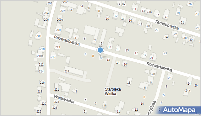 Poznań, Rozwadowska, 10, mapa Poznania