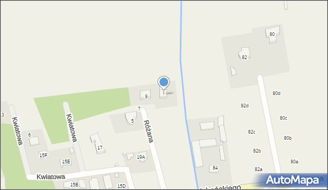 Prażmów, Różana, 10, mapa Prażmów