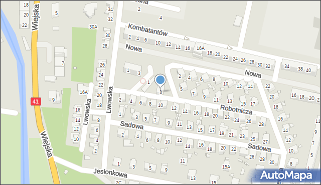 Prudnik, Robotnicza, 3, mapa Prudnik