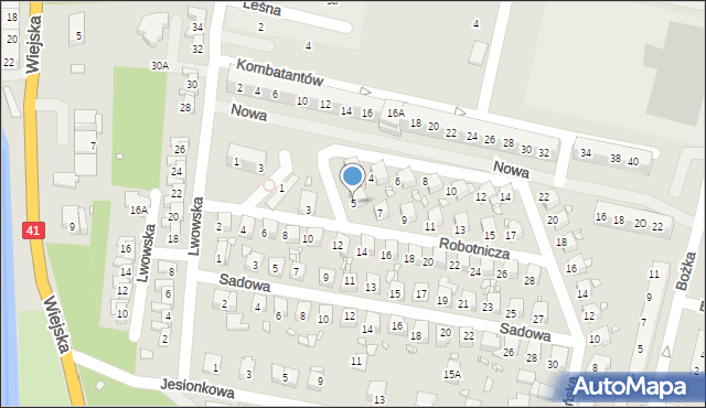 Prudnik, Robotnicza, 5, mapa Prudnik