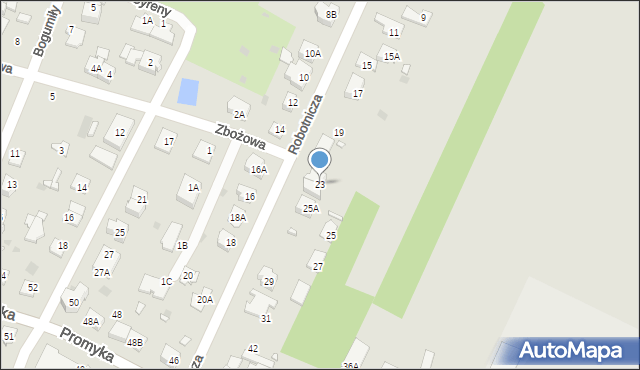 Pruszków, Robotnicza, 23, mapa Pruszków