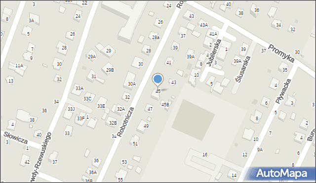 Pruszków, Robotnicza, 45, mapa Pruszków