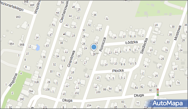 Pruszków, Rolnicza, 19, mapa Pruszków