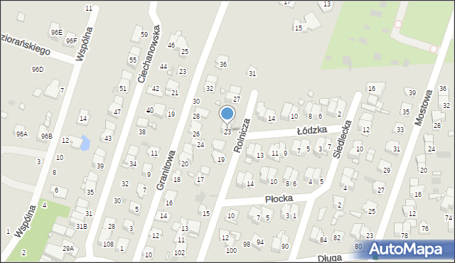 Pruszków, Rolnicza, 23, mapa Pruszków