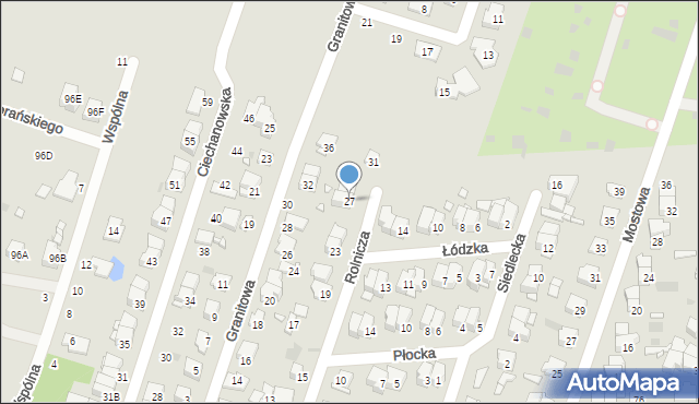 Pruszków, Rolnicza, 27, mapa Pruszków