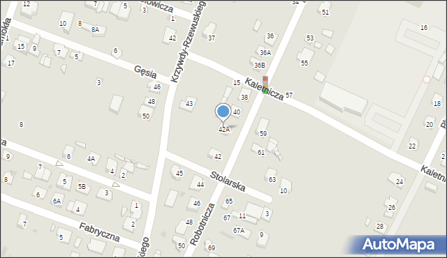 Pruszków, Robotnicza, 42A, mapa Pruszków