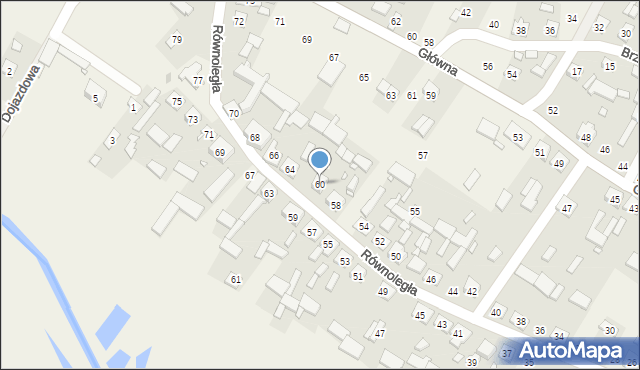 Przedmość, Równoległa, 60, mapa Przedmość