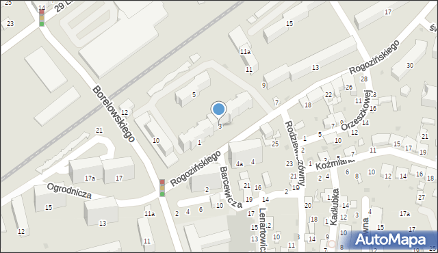 Przemyśl, Rogozińskiego Stefana, 3, mapa Przemyśla