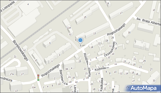 Przemyśl, Rogozińskiego Stefana, 7, mapa Przemyśla