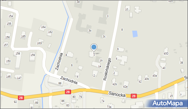 Przemyśl, Rosłońskiego Romualda, 1, mapa Przemyśla