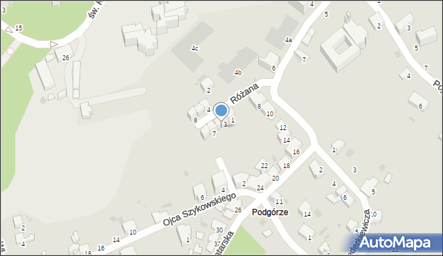 Przemyśl, Różana, 5, mapa Przemyśla