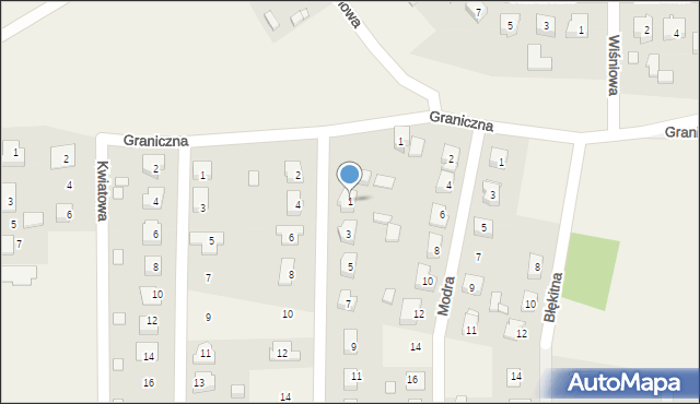 Przykona, Różana, 1, mapa Przykona