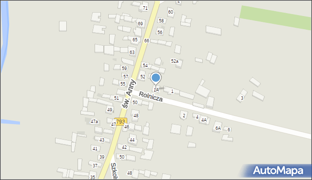 Przyrów, Rolnicza, 1A, mapa Przyrów