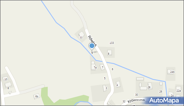 Przysietnica, Rówień, 9, mapa Przysietnica
