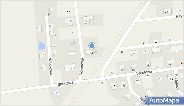 Pszczółki, Rowerowa, 4, mapa Pszczółki