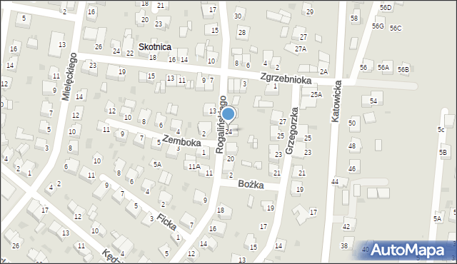 Pszczyna, Rogalińskiego Antoniego, dr., 24, mapa Pszczyny