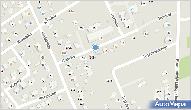 Puławy, Romów, 6, mapa Puław