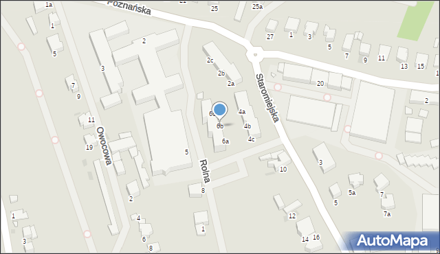 Pyrzyce, Rolna, 6b, mapa Pyrzyce