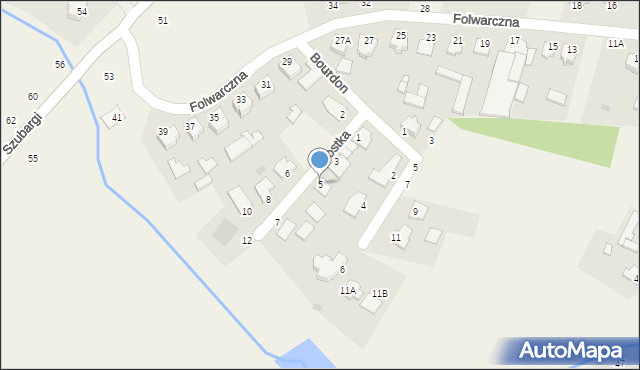 Pysznica, Rostka Jana, por., 5, mapa Pysznica