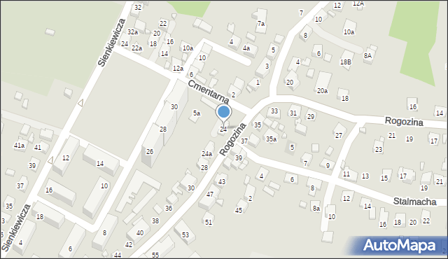 Radlin, Rogozina Piotra Iwanowicza, mjr., 24, mapa Radlin