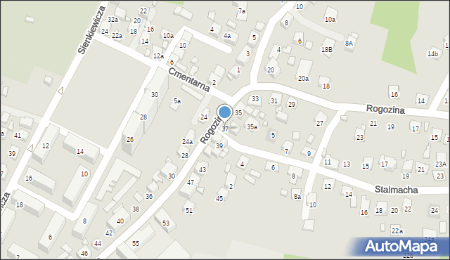 Radlin, Rogozina Piotra Iwanowicza, mjr., 37, mapa Radlin