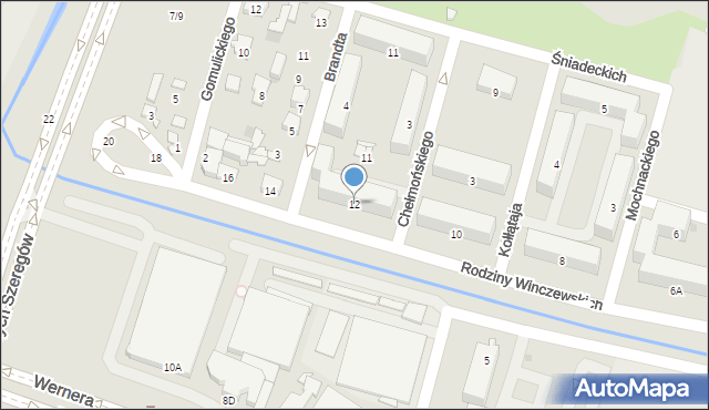 Radom, Rodziny Winczewskich, 12, mapa Radomia