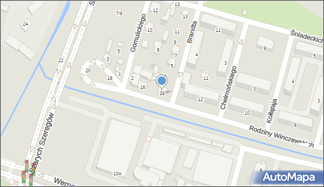 Radom, Rodziny Winczewskich, 14, mapa Radomia