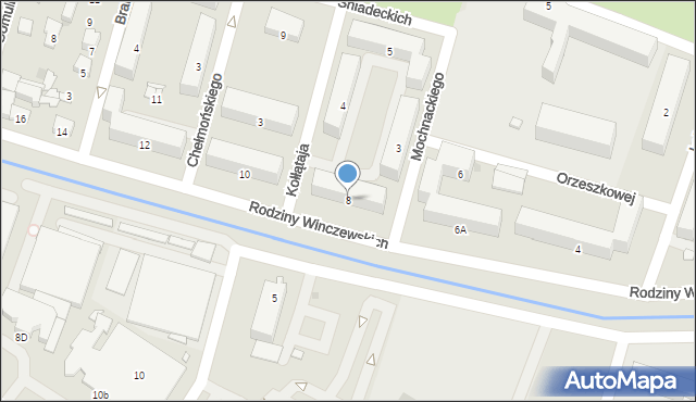 Radom, Rodziny Winczewskich, 8, mapa Radomia