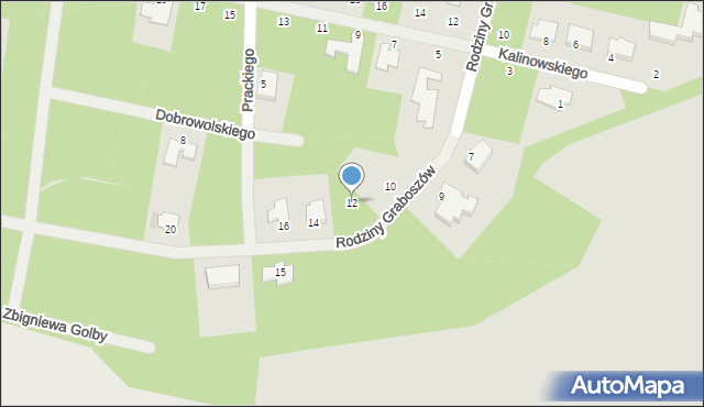 Radom, Rodziny Graboszów, 12, mapa Radomia