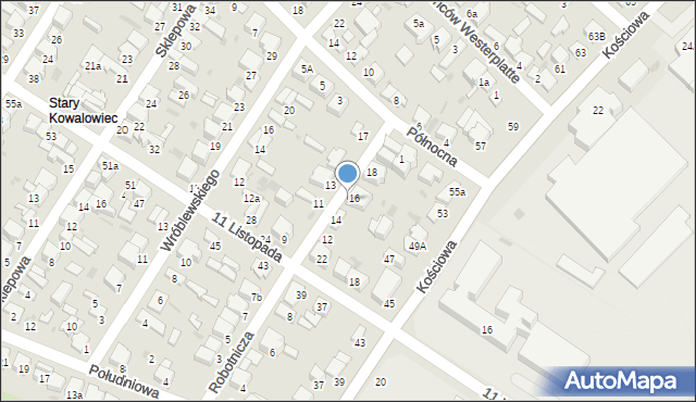 Radomsko, Robotnicza, 16a, mapa Radomsko