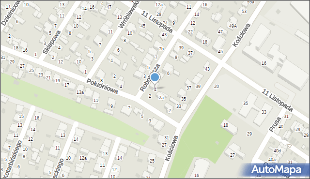 Radomsko, Robotnicza, 4, mapa Radomsko