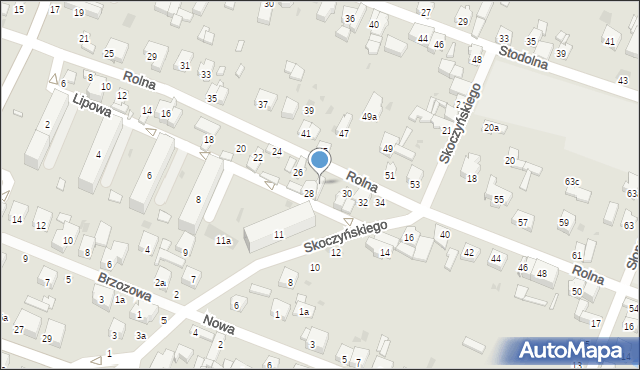 Radomsko, Rolna, 28a, mapa Radomsko