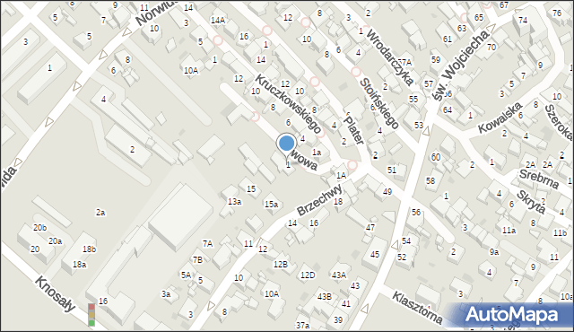 Radzionków, Rowowa, 1, mapa Radzionków