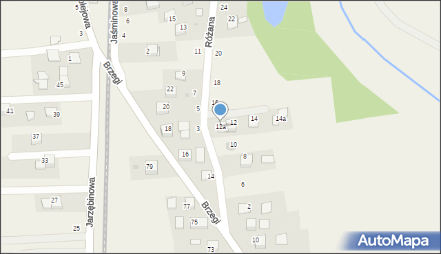 Radziszów, Różana, 12a, mapa Radziszów